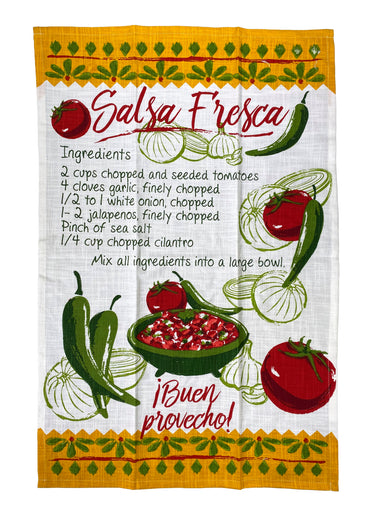 Fiesta Recipe Dishtowel - Salsa Fresco    