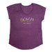 Levitate Flowers - Womens V-Neck Chico T-Shirt Wild Orchid Heather S  