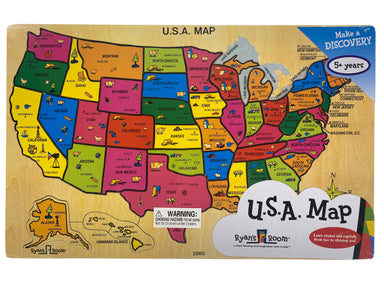 Map Of The USA Wooden Puzzle    