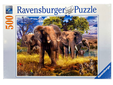Elephant Family 500 Piece Puzzle    
