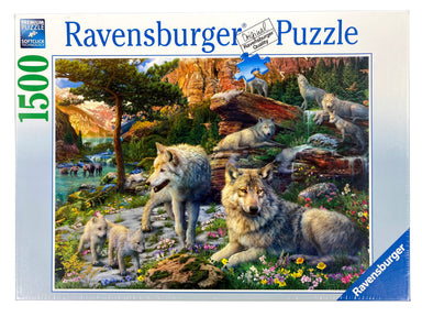 Wolves In Spring 1500 Piece Puzzle    