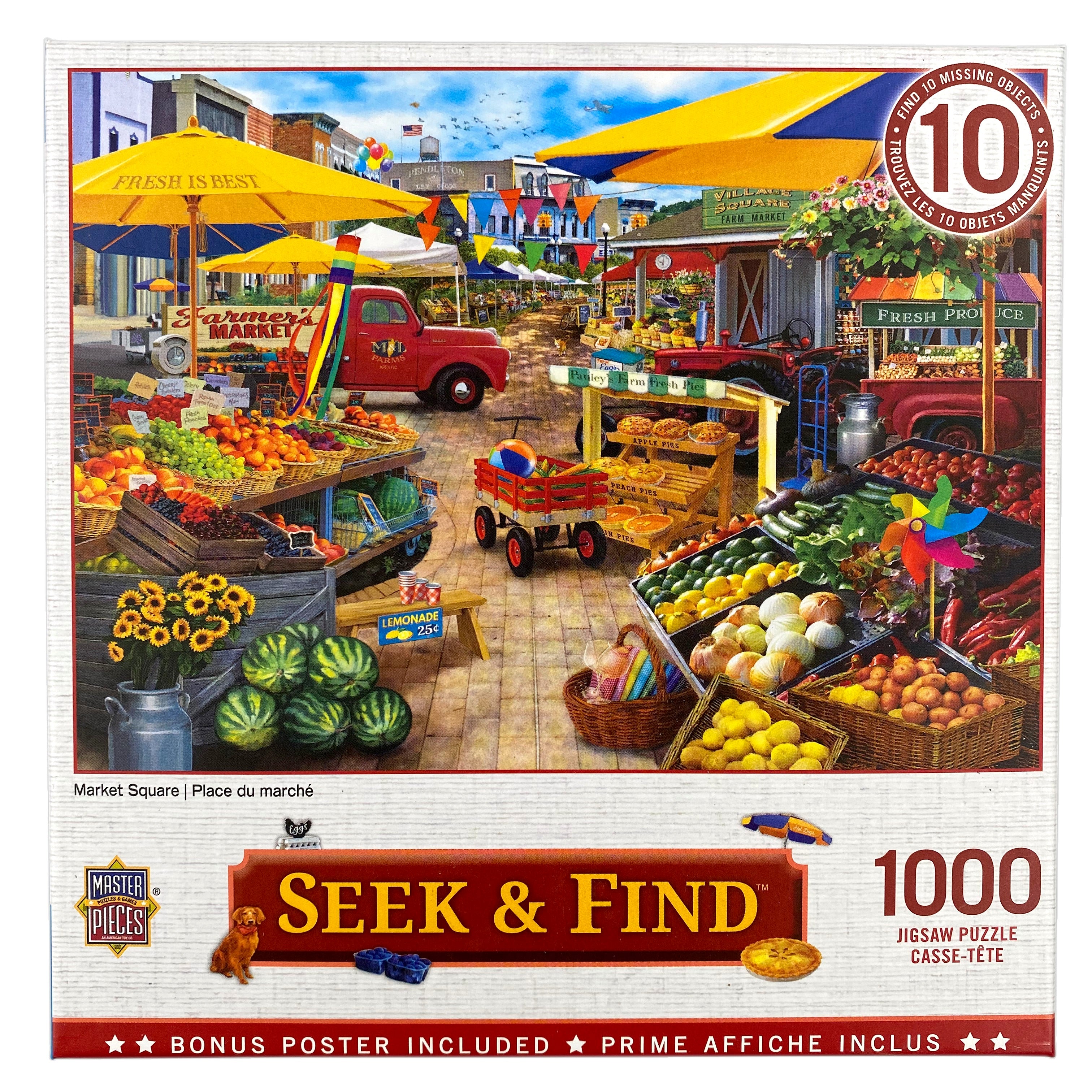 Market Square 1000 Piece Seek & Find Puzzle    
