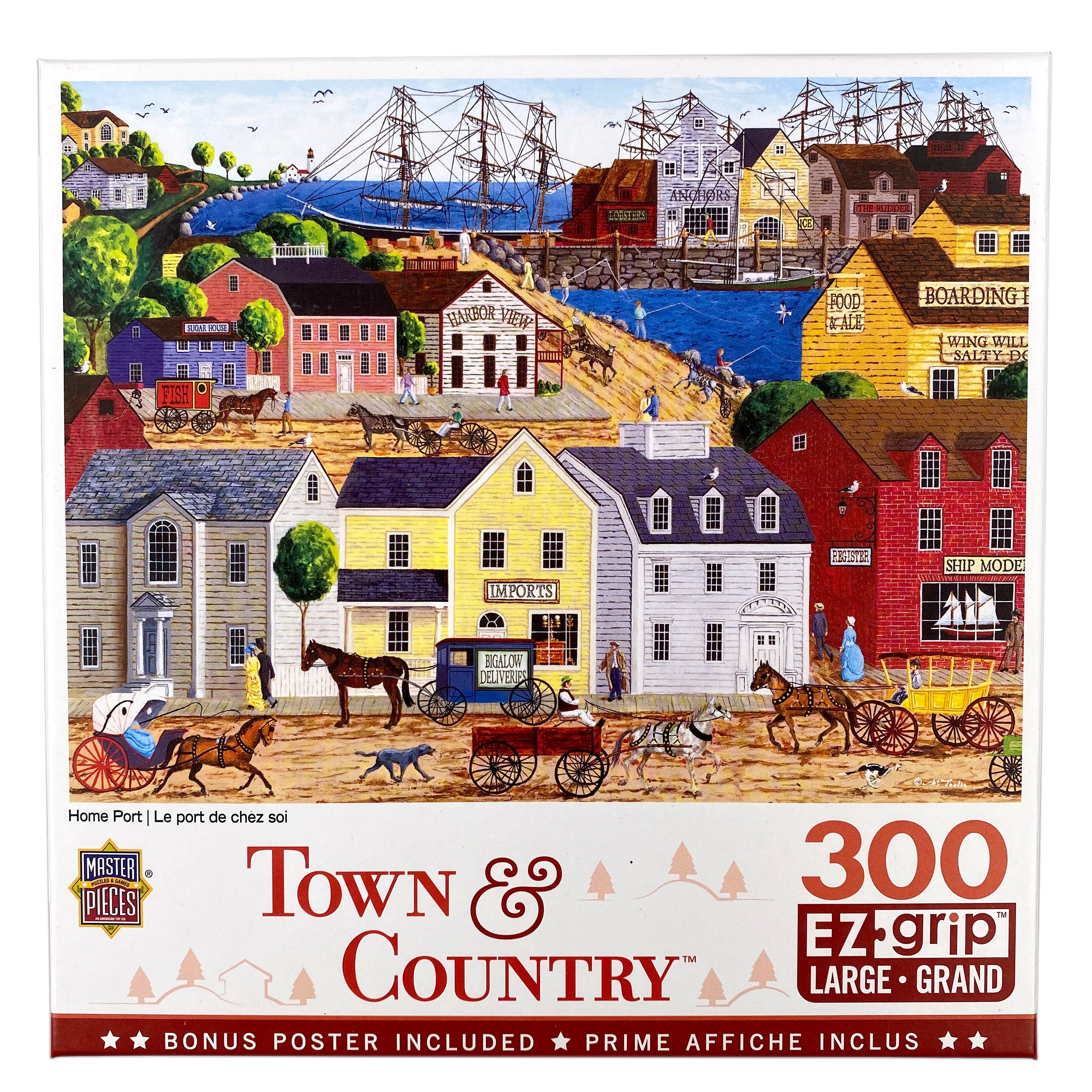 Home Port 300 Piece Large Format Town & Country Puzzle    