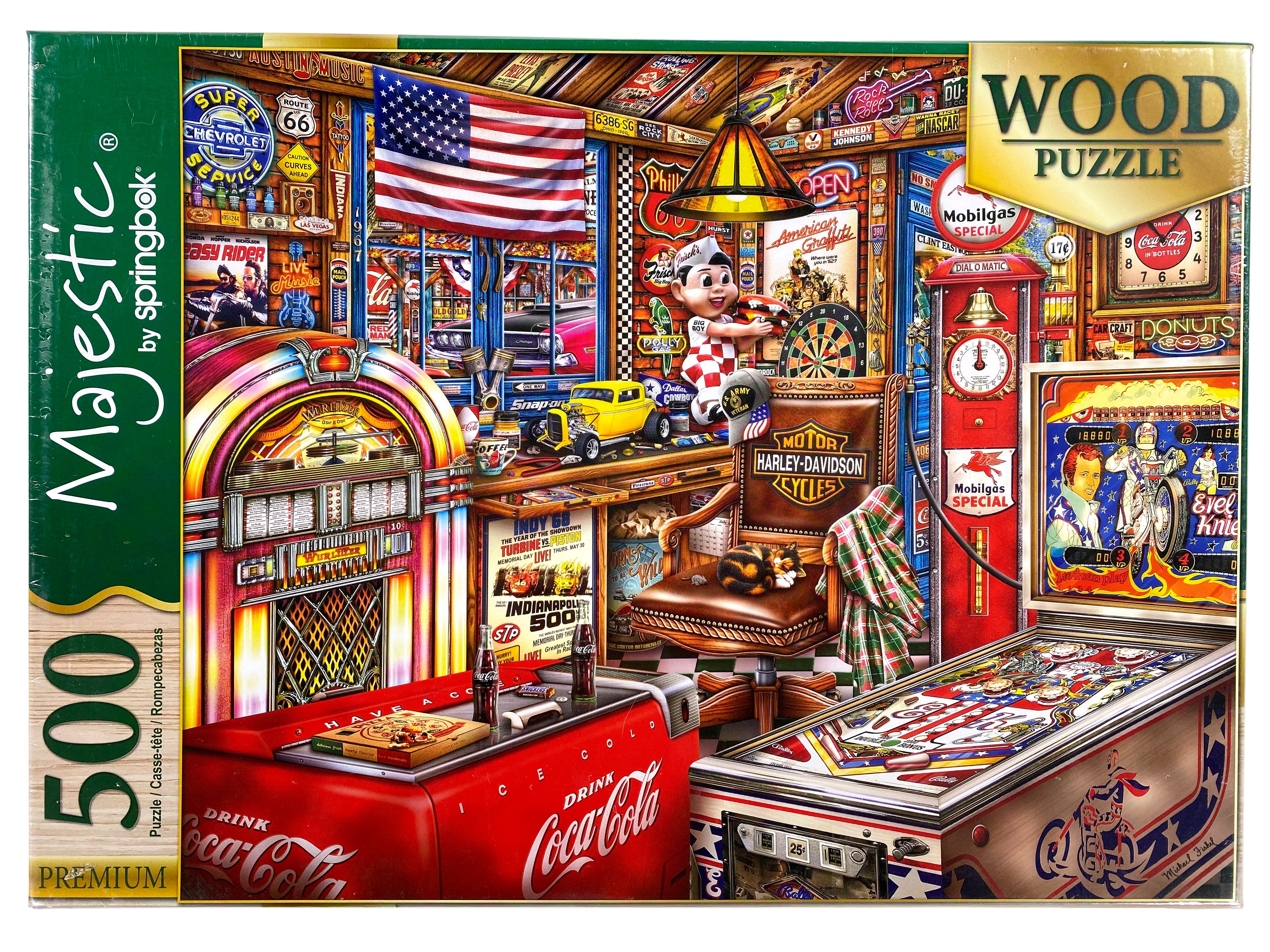 The Man Cave 500 Piece Wooden Puzzle    