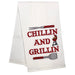 Chillin And Grillin - Waffle Weave Kitchen Towel    