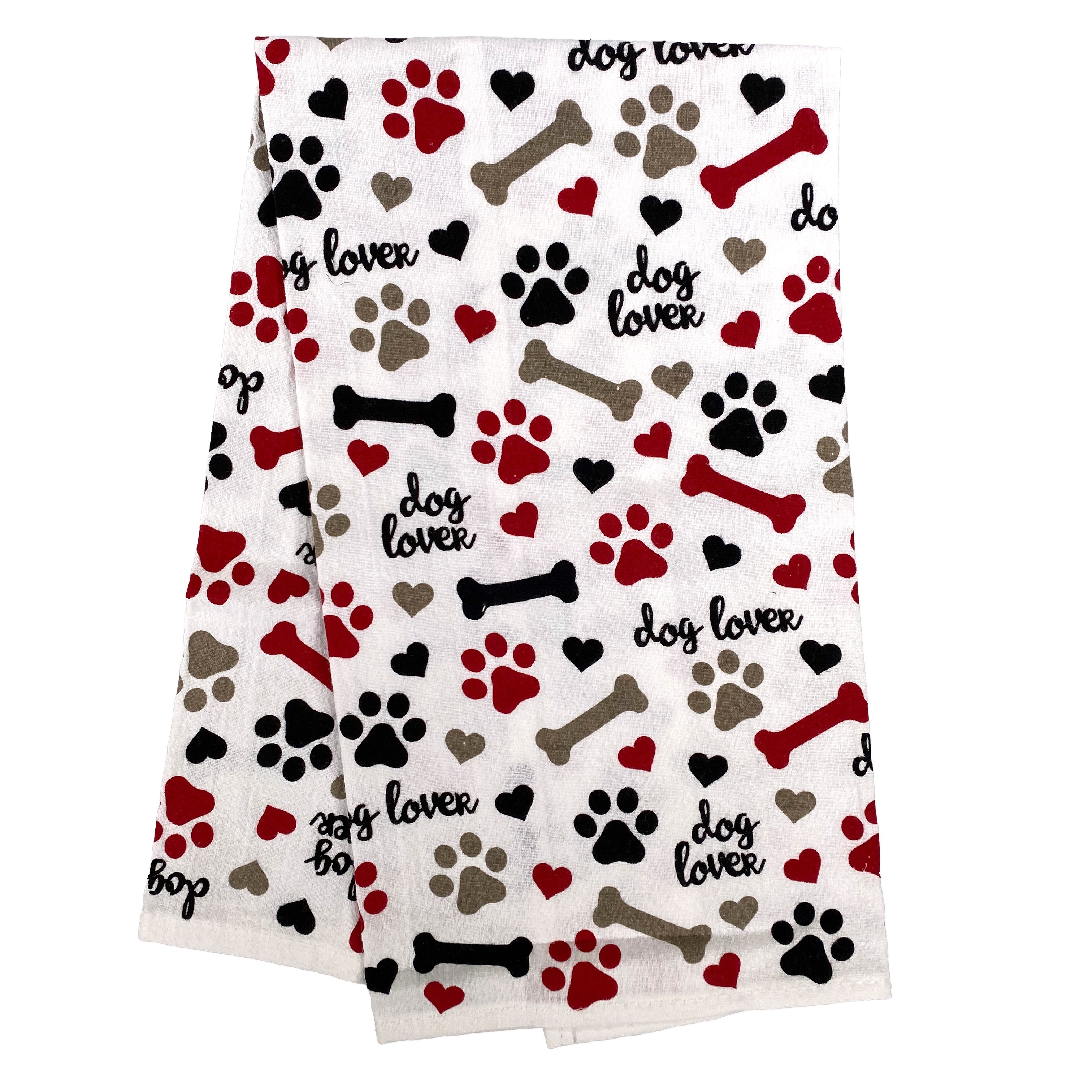 All Over Dog Lover - Printed Flour Sack Towel    
