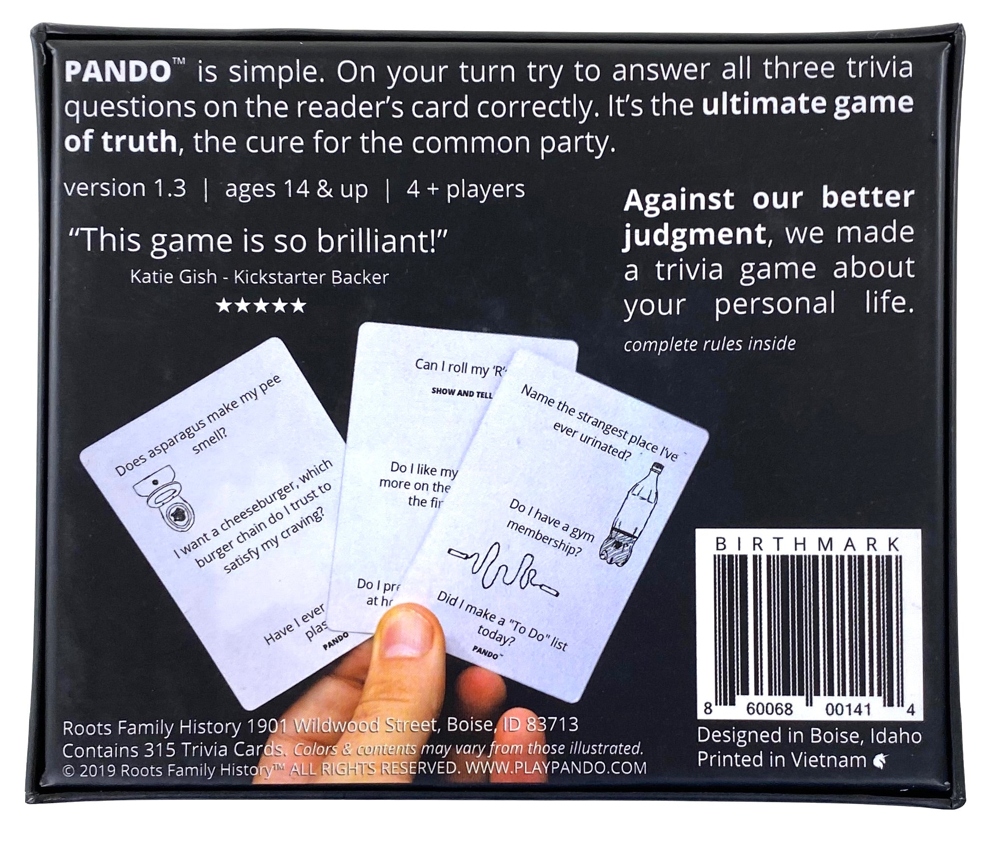 Pando - Party Trivia Game About Your Immensely Interesting Life    