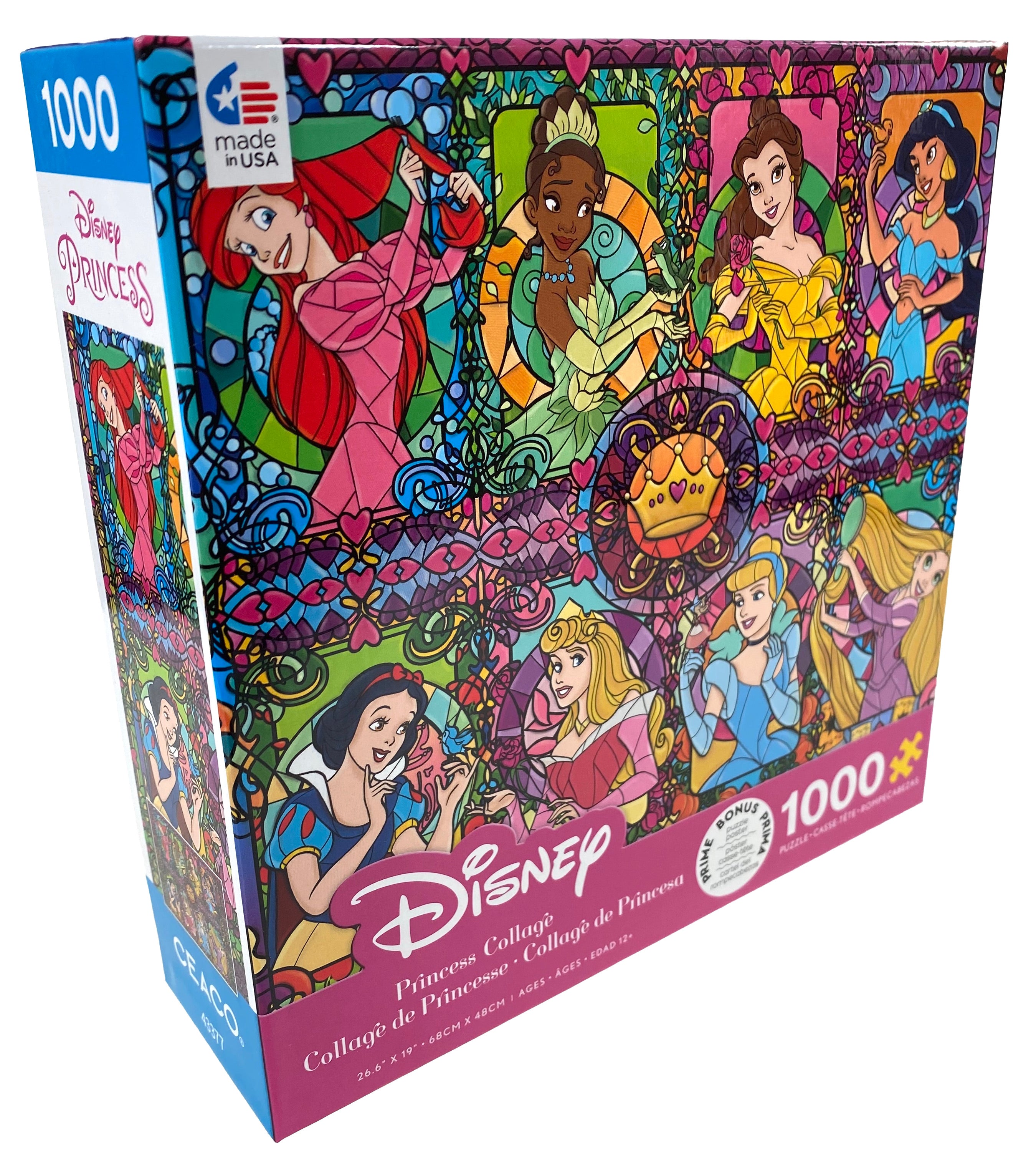 Disney Princesses Stained Glass 1000 Piece Puzzle    
