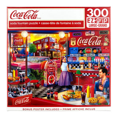 Soda Fountain 300 Piece Coca Cola Large Format Puzzle    