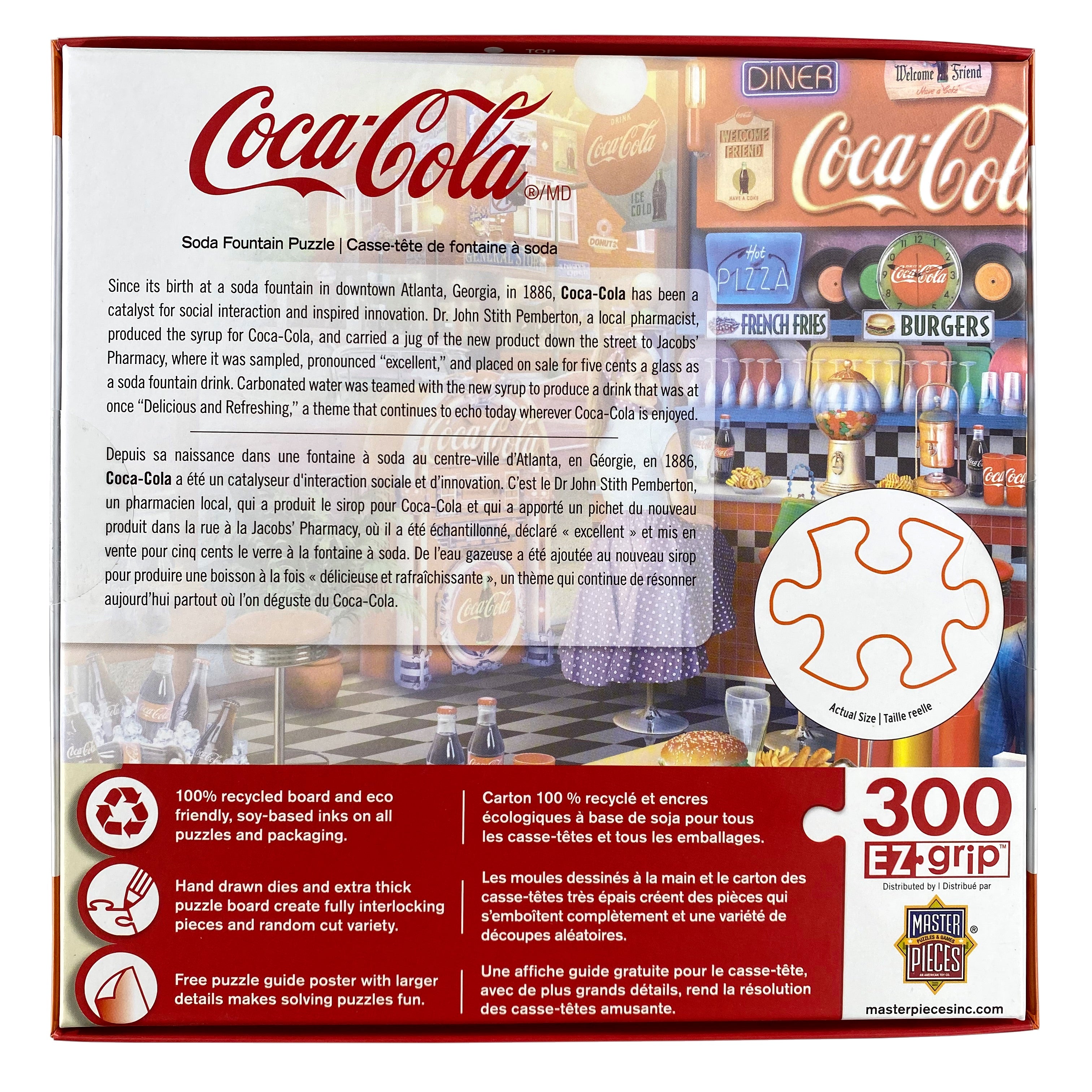Soda Fountain 300 Piece Coca Cola Large Format Puzzle    