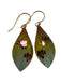 Holly Yashi Iris Flower Earrings - Khaki    