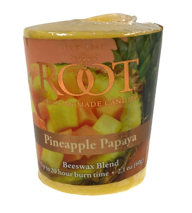 Root Candles 20 Hour Votive Pineapple Papaya    