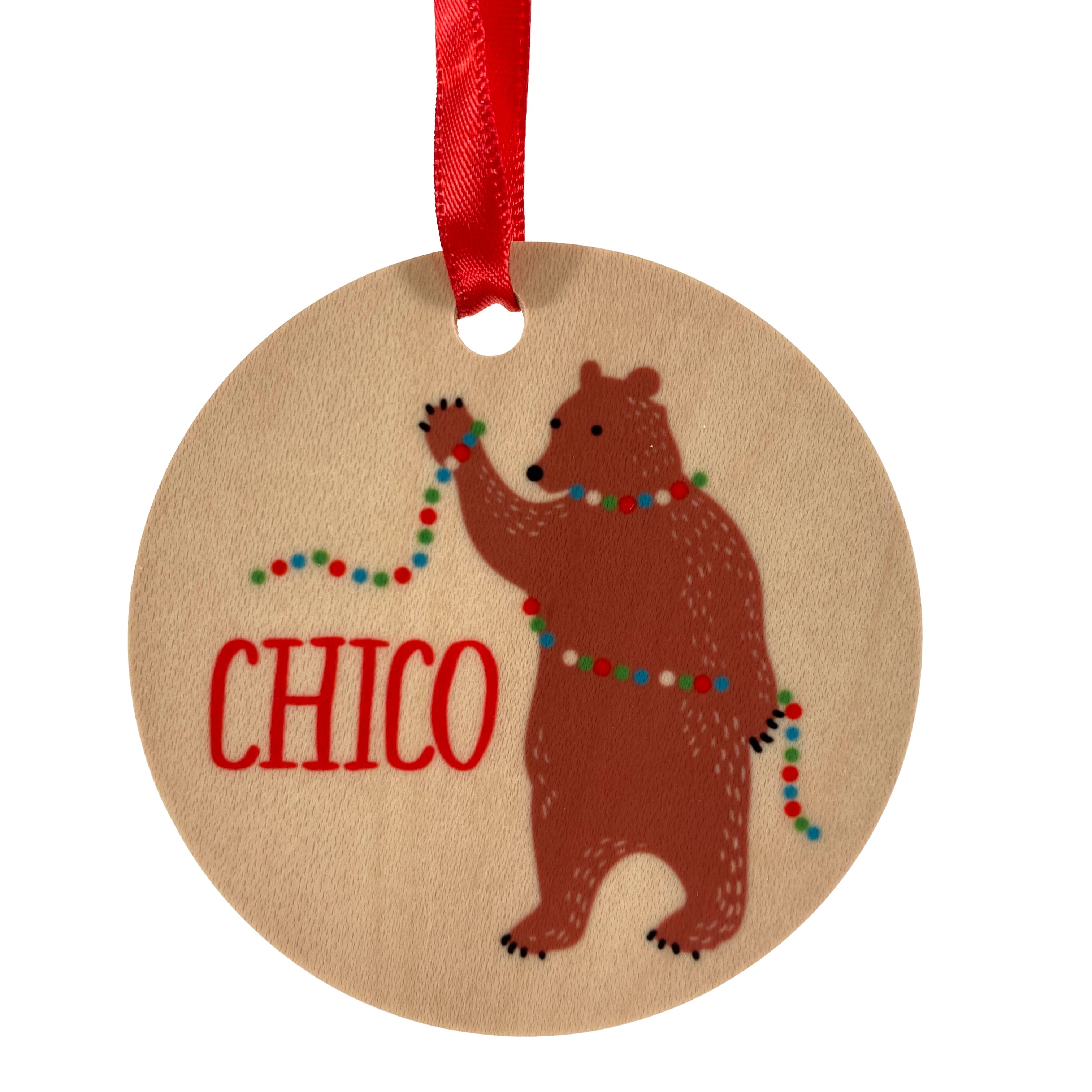 Decorating Bear Wooden Chico Ornament    