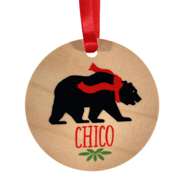 Chico Black Bear Wooden Ornament    