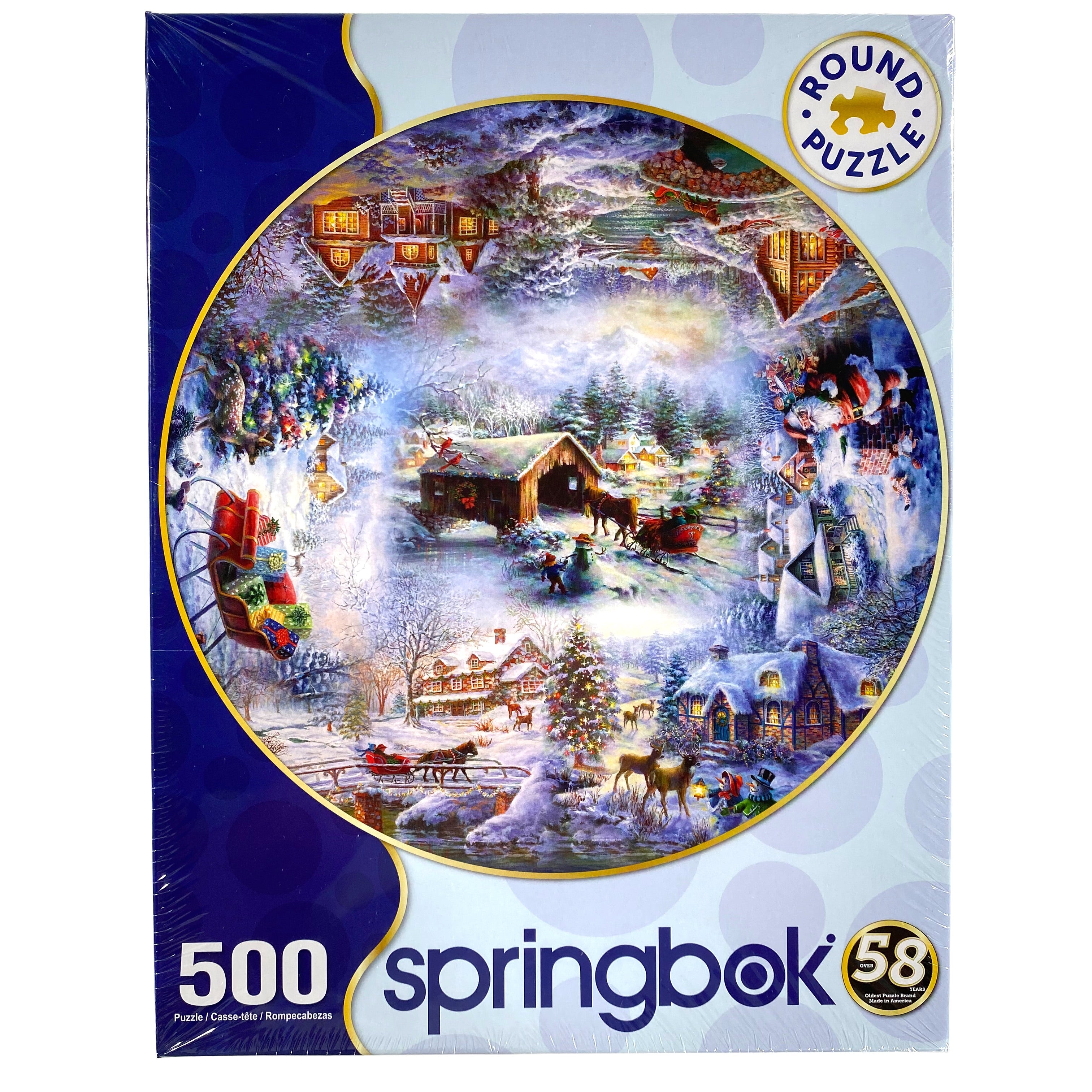 Winter Wonderland 500 Piece Round Puzzle    