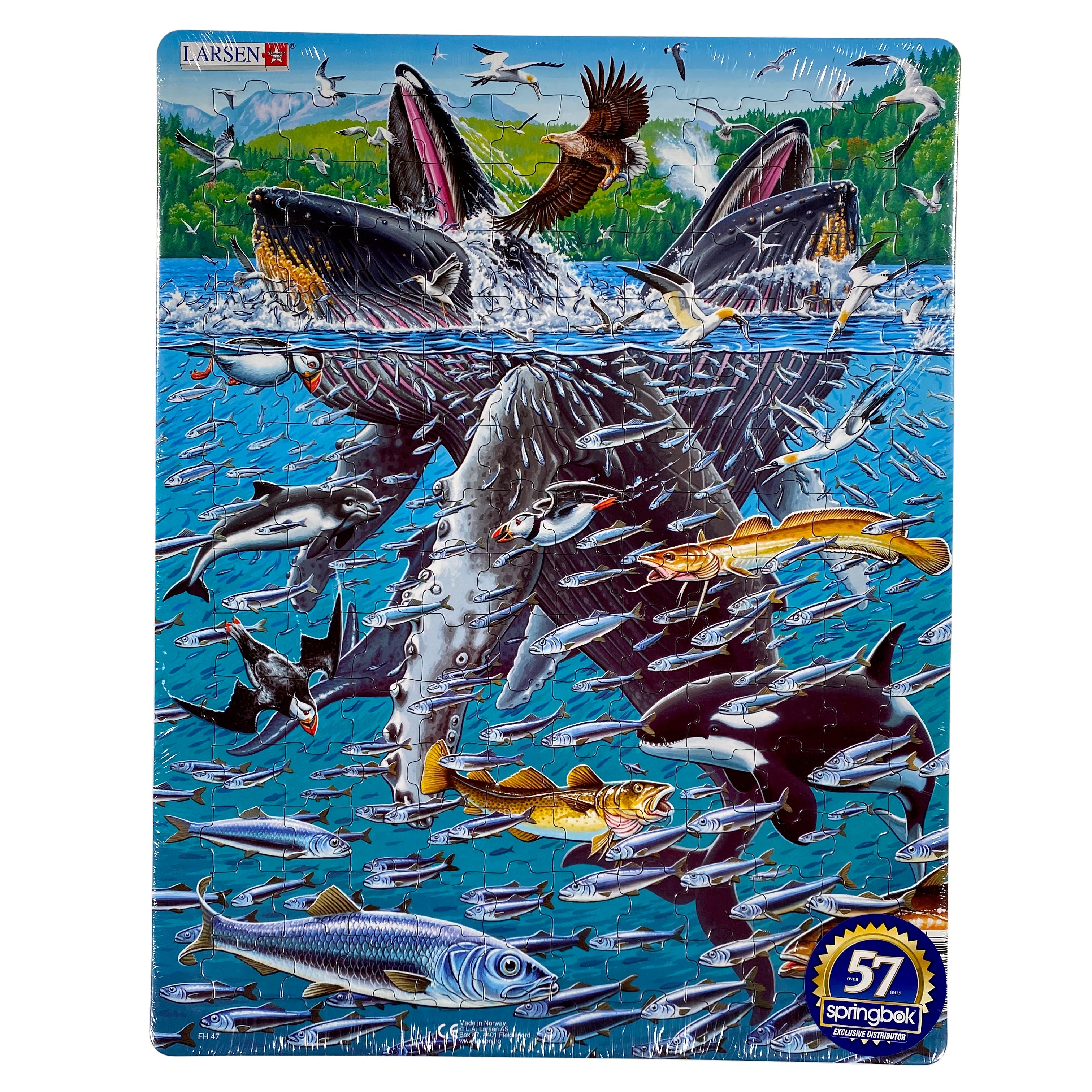 Humpback Whale 140 Piece Larsen Frame Puzzle    
