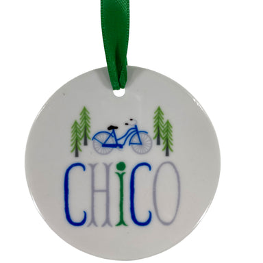 Chico Bike Town Ceramic Ornament    