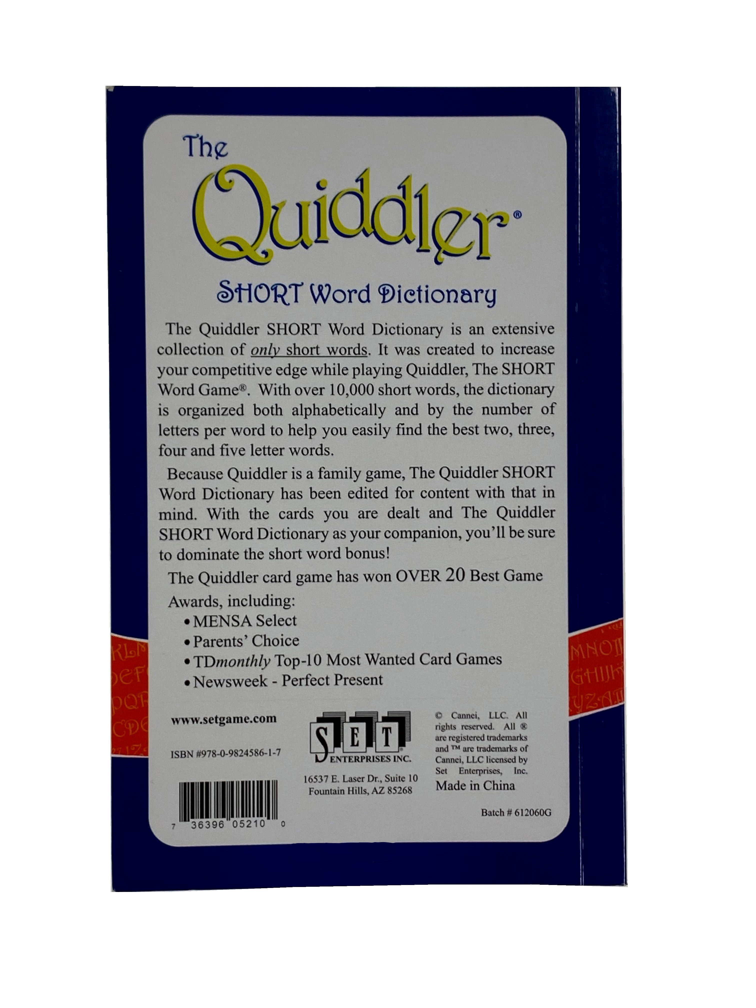 Quiddler Letters Quiddler Dictionary — Bird in Hand