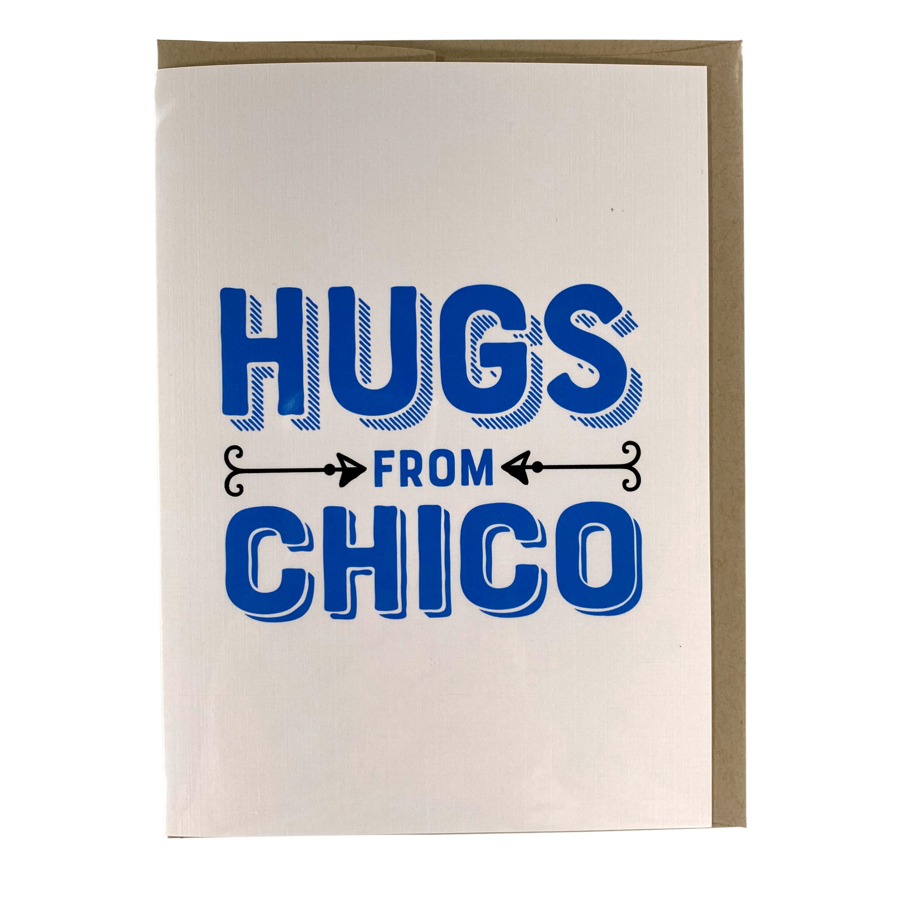Hugs From Chico - Blank Greeting Card    