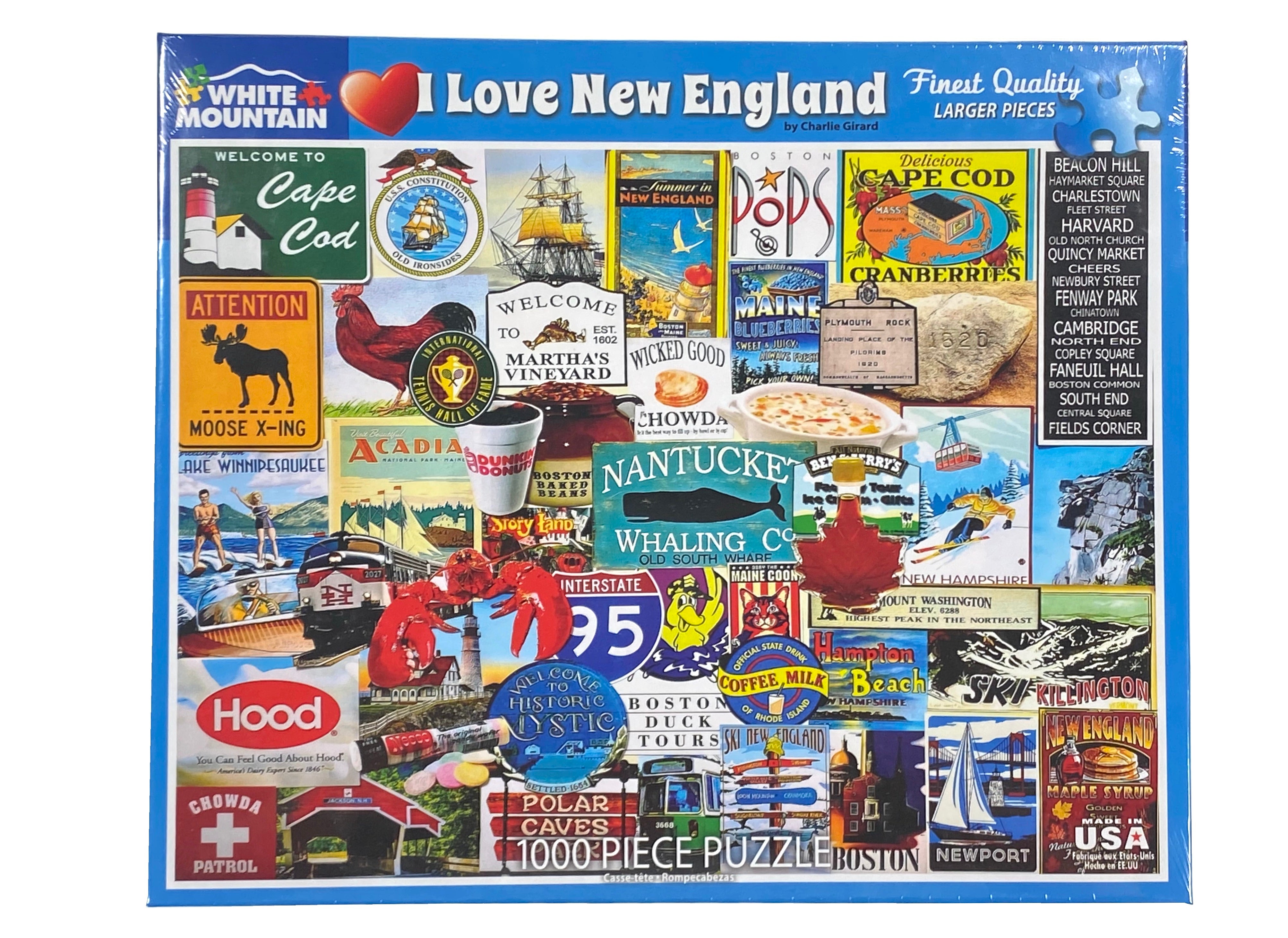 I Love New England 1000 Piece Puzzle    