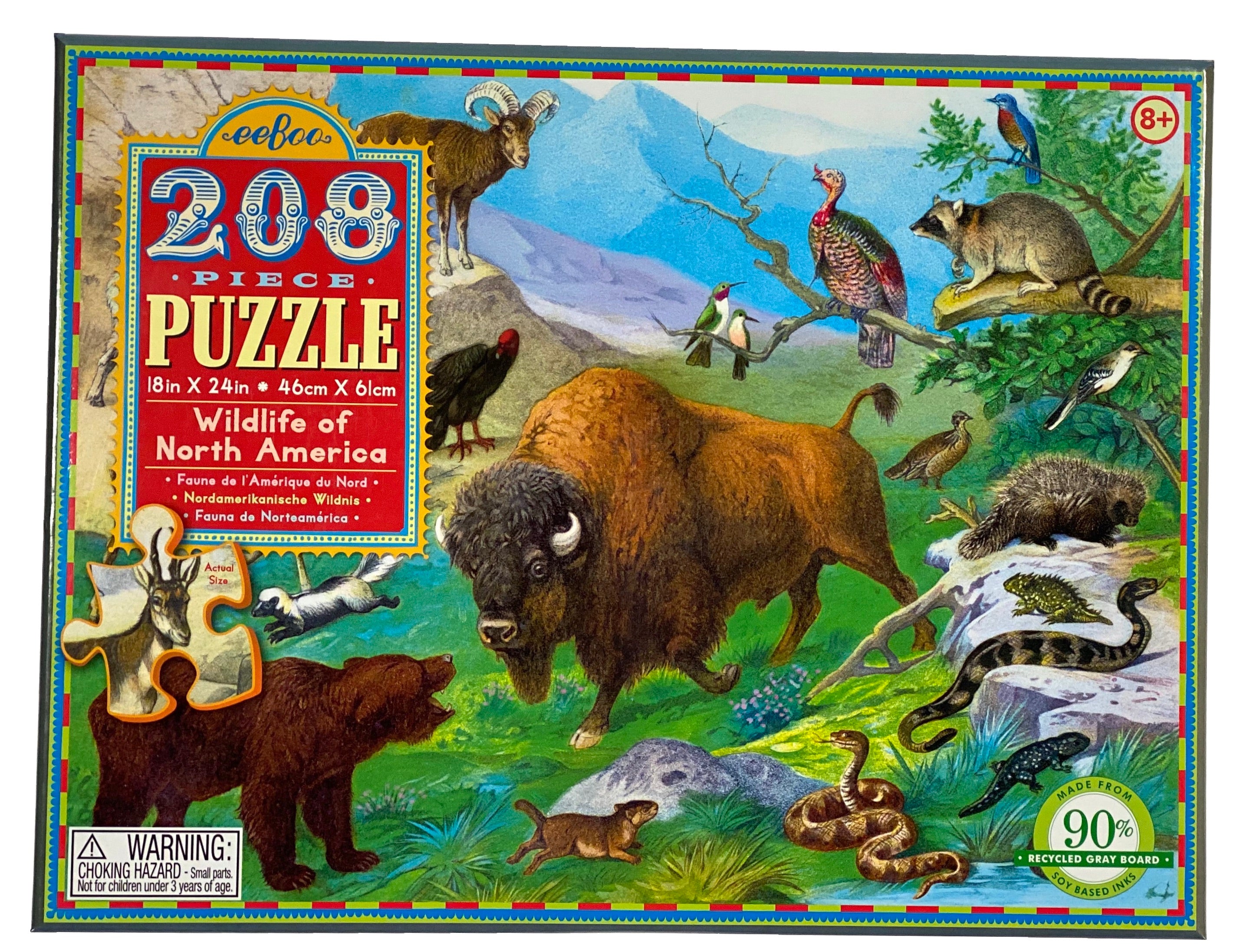 Wild Life Of North America 208 Piece Puzzle    