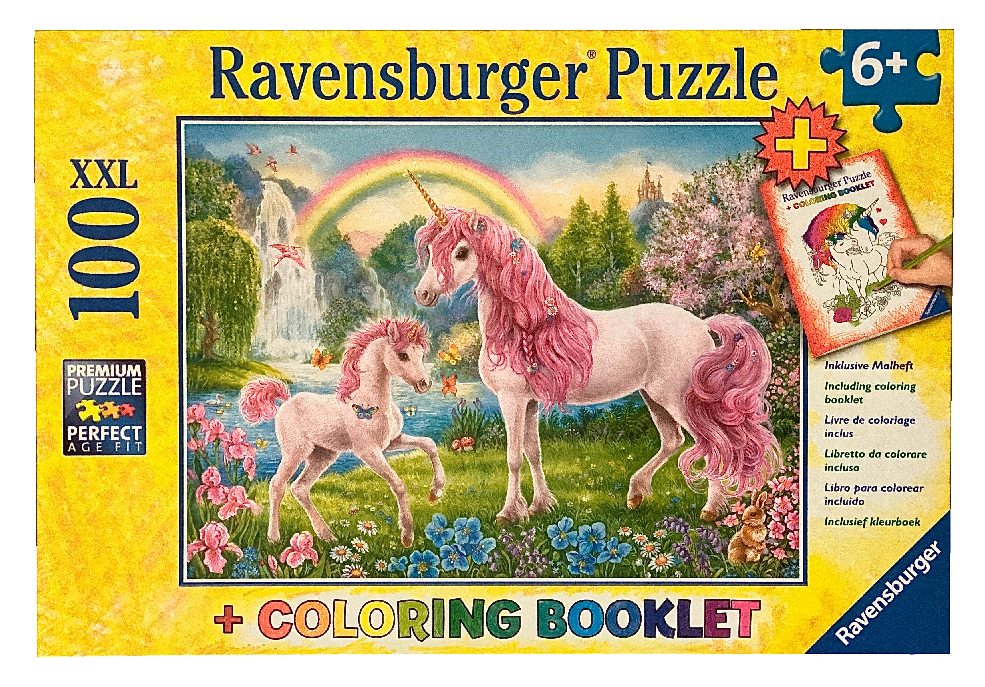 Magical Unicorns 100 Piece Puzzle With Coloring Booklet    
