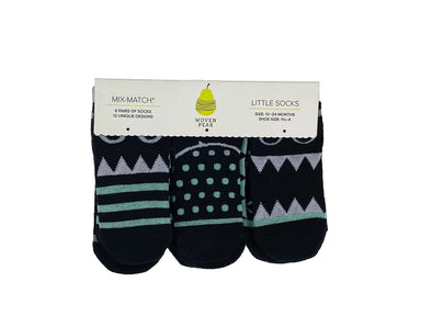 6 Pairs of Little Monster Socks - Size 2T-4T    