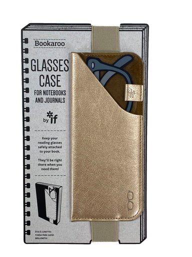 Bookaroo Glasses Case - Gold - For Notebooks and Journals    