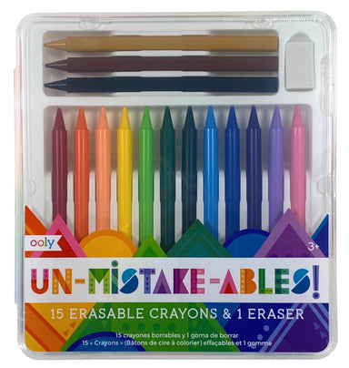 Un-Mistake-Ables! 15 Erasable Crayons & Eraser    