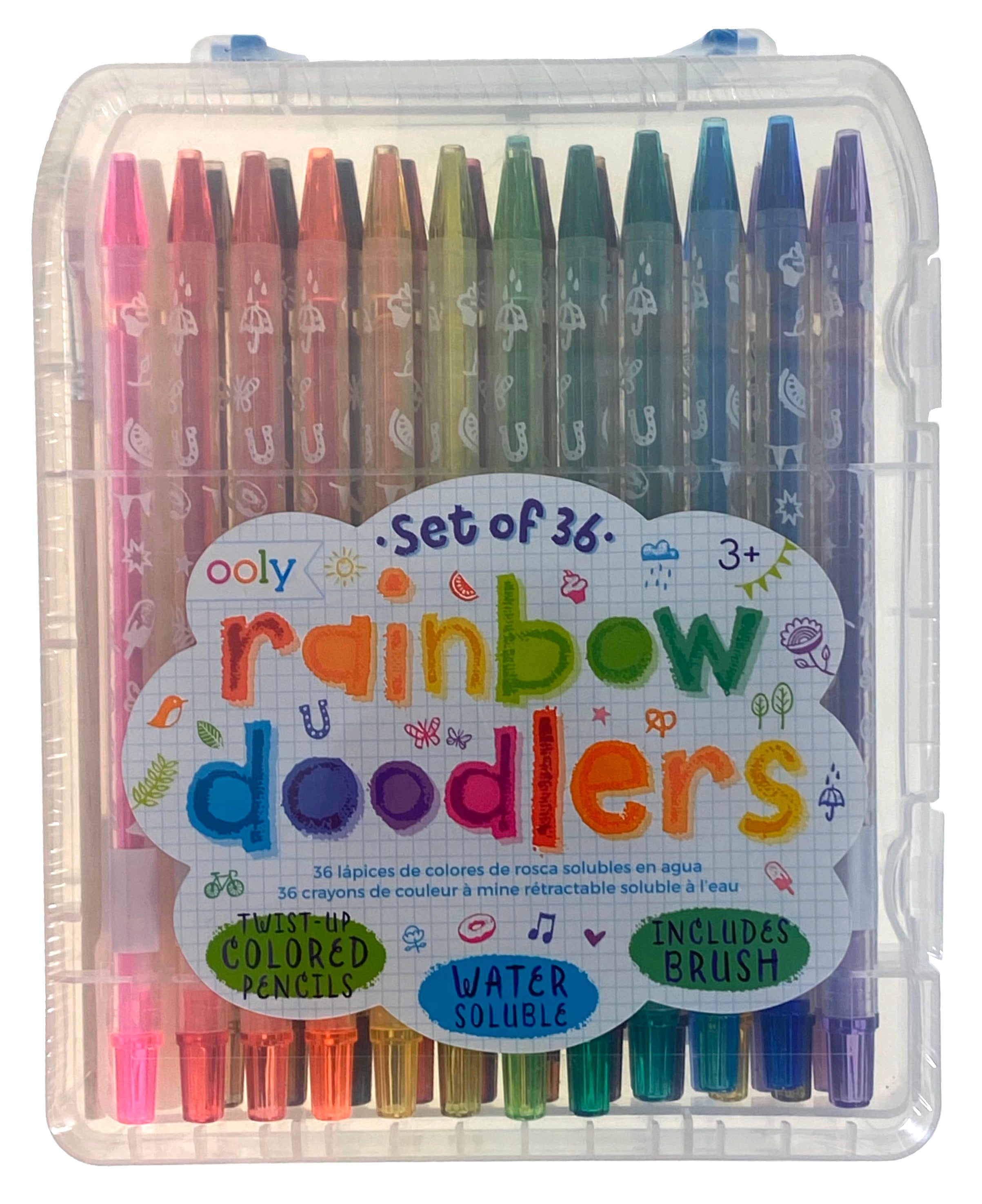 Rainbow Doodlers - 36 Twist-up Watercolor Pencils    