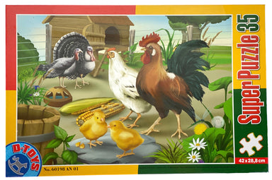 Rooster And Hen 35 Piece Puzzle    