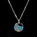 Boma Sterling Silver Necklace Circle Turquoise And Mother Of Pearl    