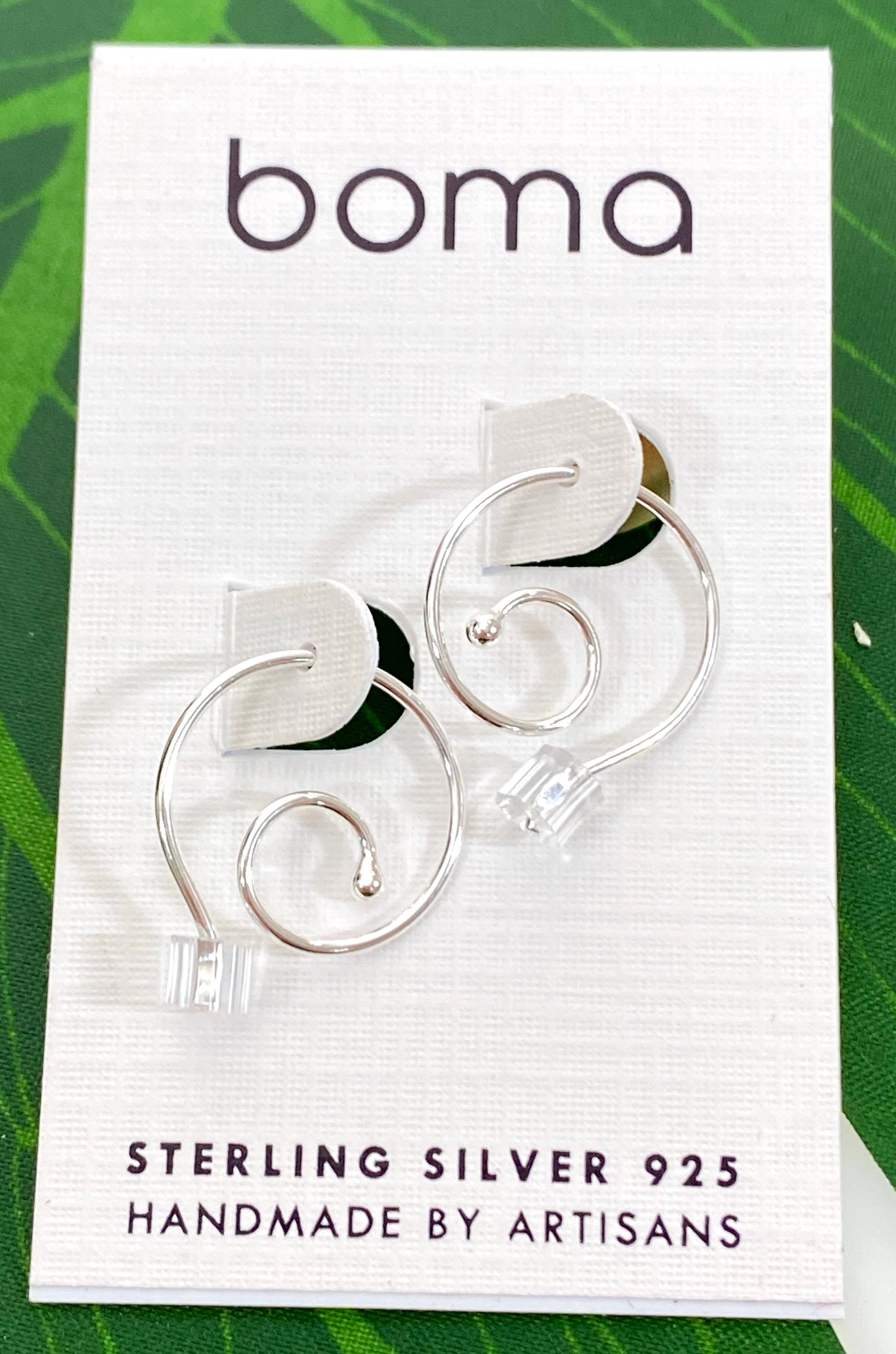 Boma Sterling Silver Earrings - Small Coil    