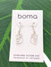 Boma Sterling Silver Earrings - Outline Owls    