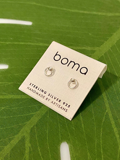Boma Sterling Silver Earring - Circle Ball Post    