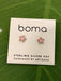 Boma Sterling Silver Post Earrings - Pink Shell Stars    