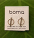 Boma Sterling Silver Post Earrings - Marcasite Circle and Bar    
