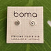 Boma Sterling Silver Post Earrings - Sprial    