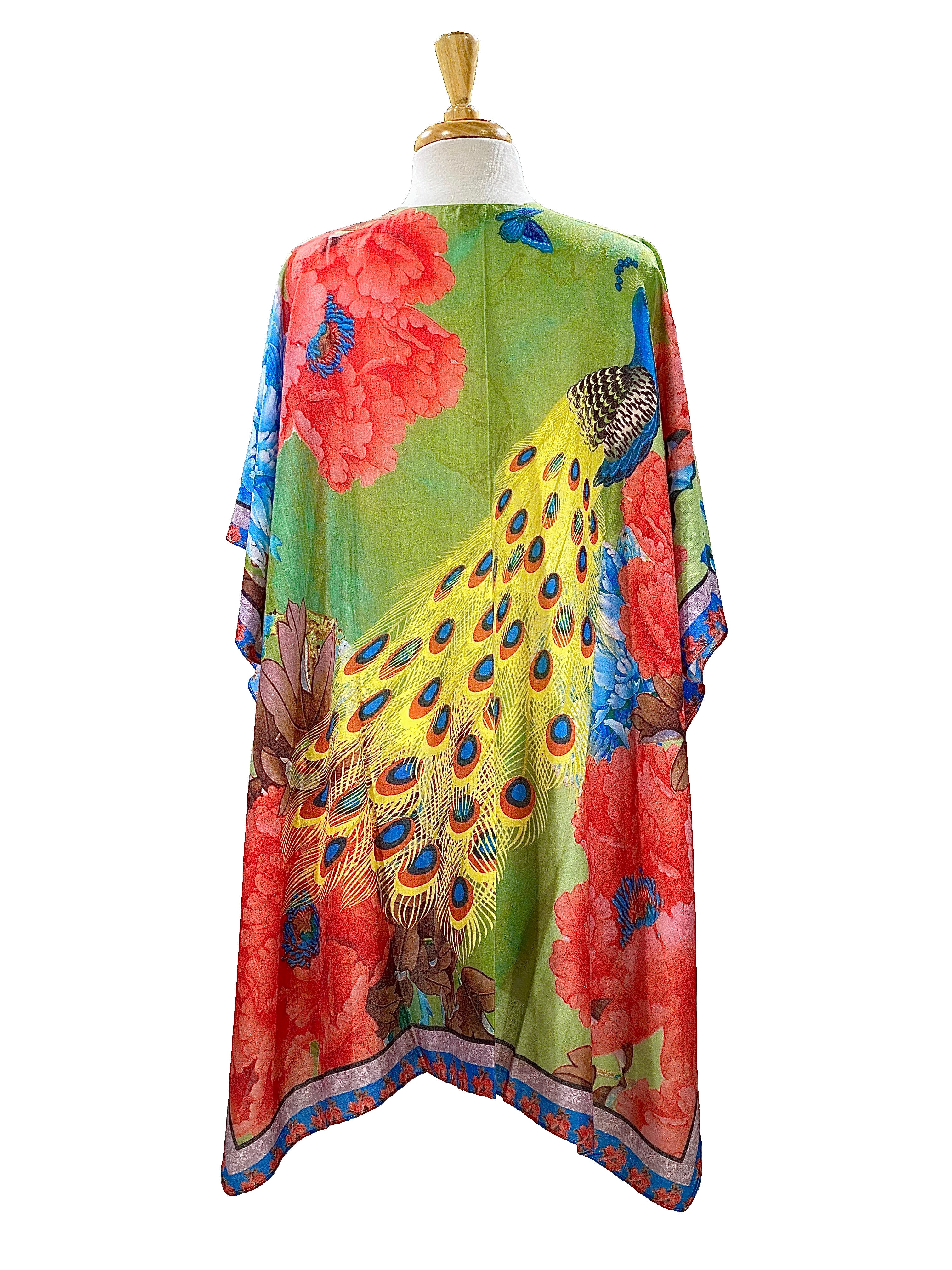 Floral Peacock - 100% Cotton Kimono    