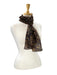 Shimmer Mini Floral Scarf -Green, Purple, Red, Brown or Teal    