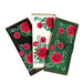 Lavishy Embroidered Mexican Rose - Large Flat Vegan Wallet    