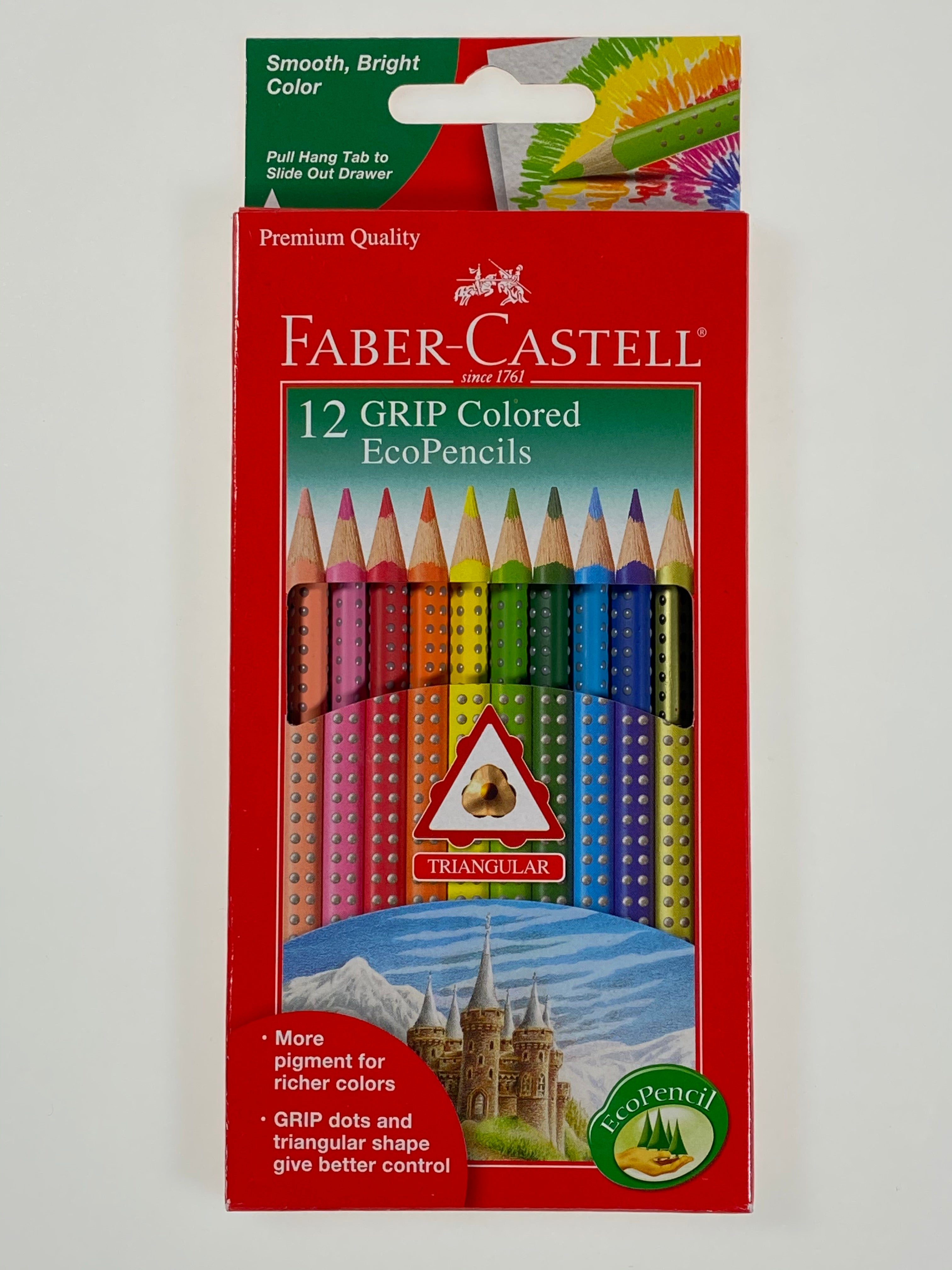 12 Triangular Grip Colored EcoPencils    