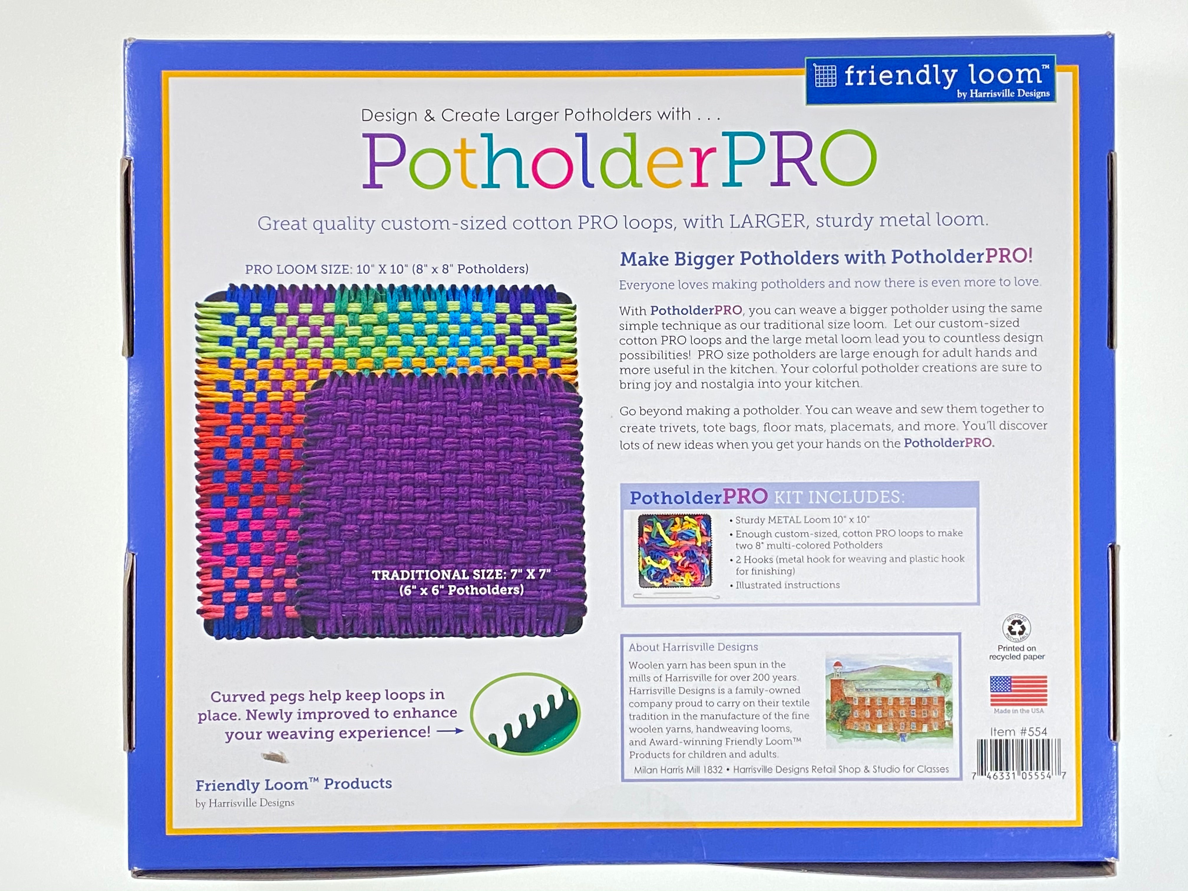 Friendly Loom, Traditional Potholder Loom and Loops