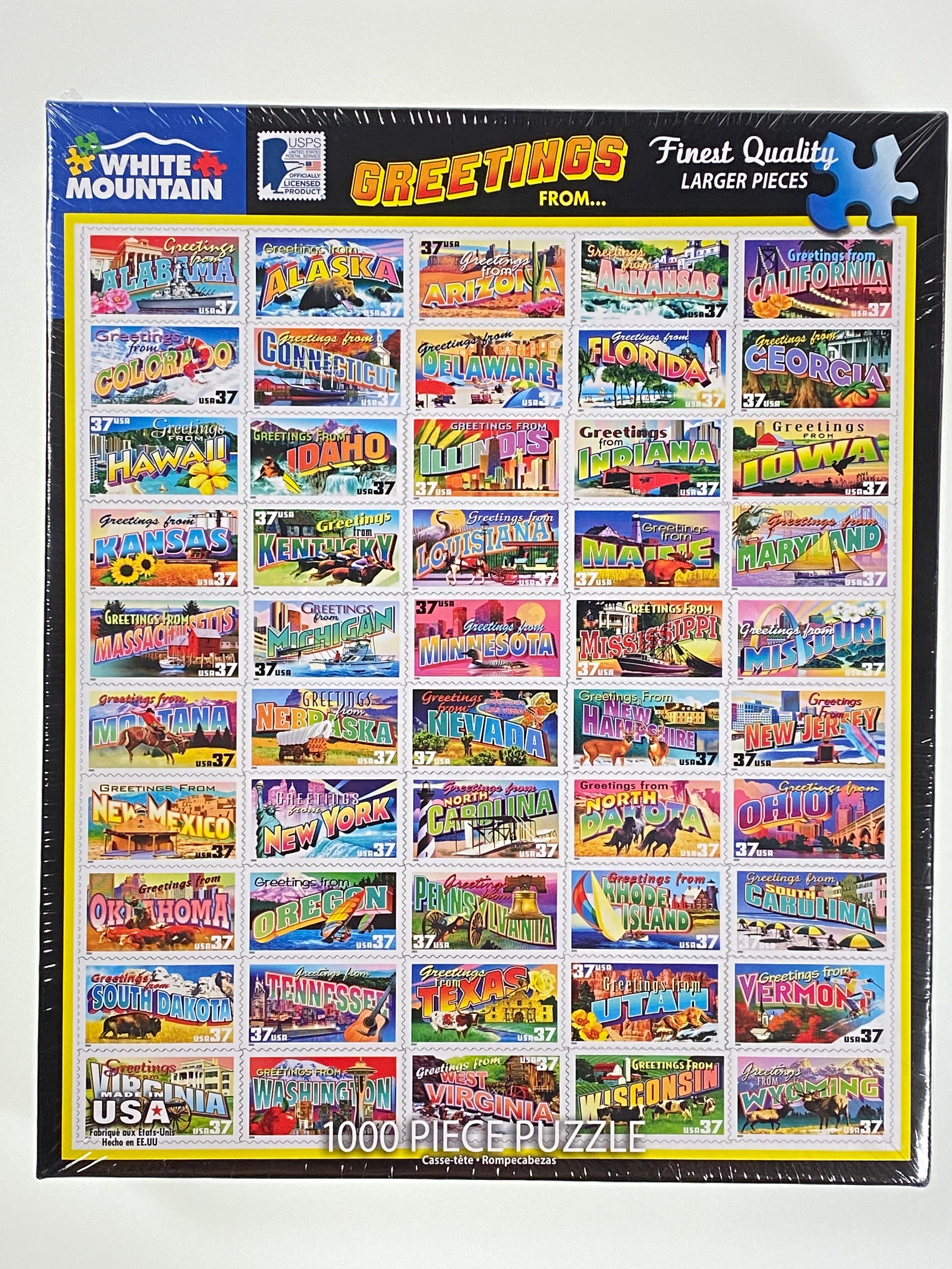 State Greeting Stamp 1000 piece puzzle    