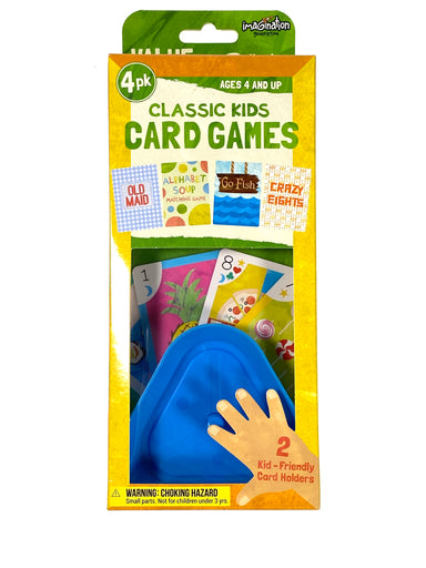 4 Classic Kid's Card Games With 2 Card Holders    