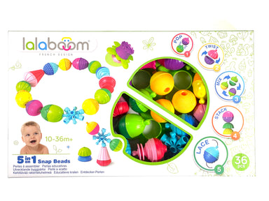 Lalaboom 5 in 1 Snap Beads - 36 Pieces    