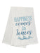 Floursack Embroidered Dishtowel Happiness Comes In Waves    
