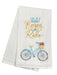 Floursack Embroidered Dishtowel Life Is A Journey Enjoy The Ride    