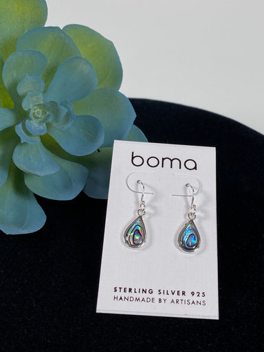 Boma Sterling Silver Earring - Abalone Teardrop    