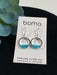 Boma Sterling Silver Earring Open Circle With Turquoise Fill    